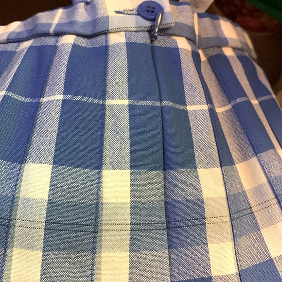 Pendleton plaid, pleated skirt, spring-weight virgin wool, size 14 - Picture 4 of 4